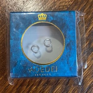 4mm sterling silver hoop earrings